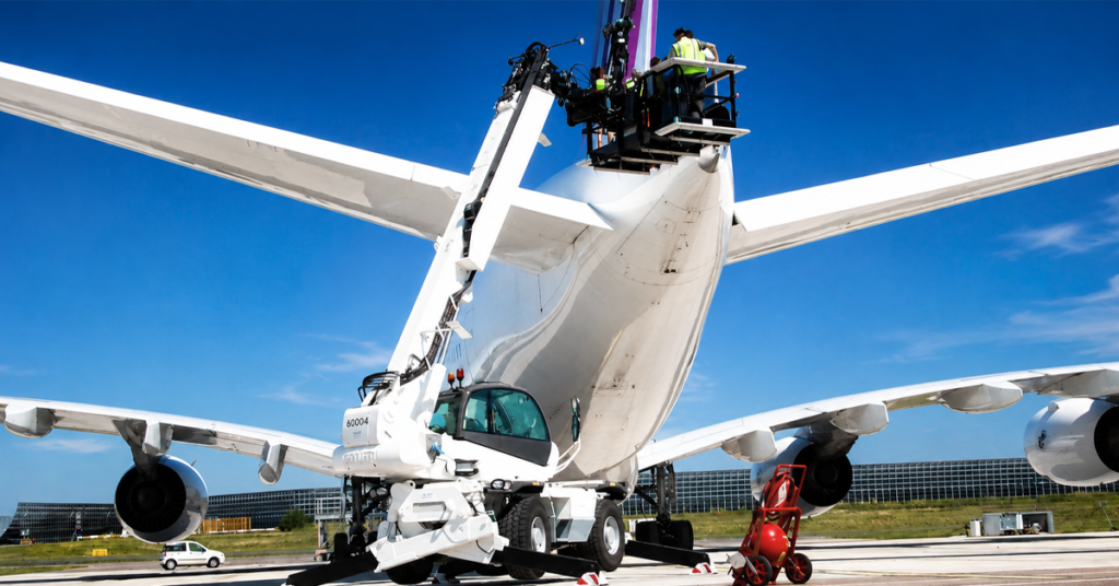 MANITOU（マニトウ） テレハンドラー MRT2540 航空機のメンテナンス作業